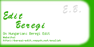 edit beregi business card
